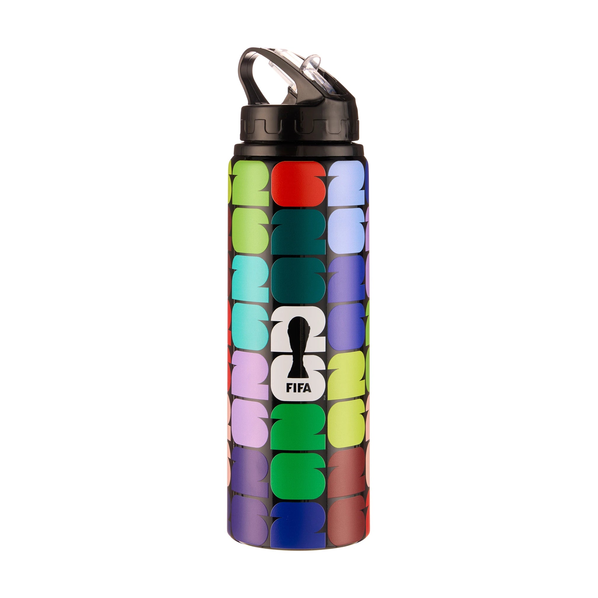 Collection of Colorful water bottle with a FIFA logo on a white background in a gallery layout