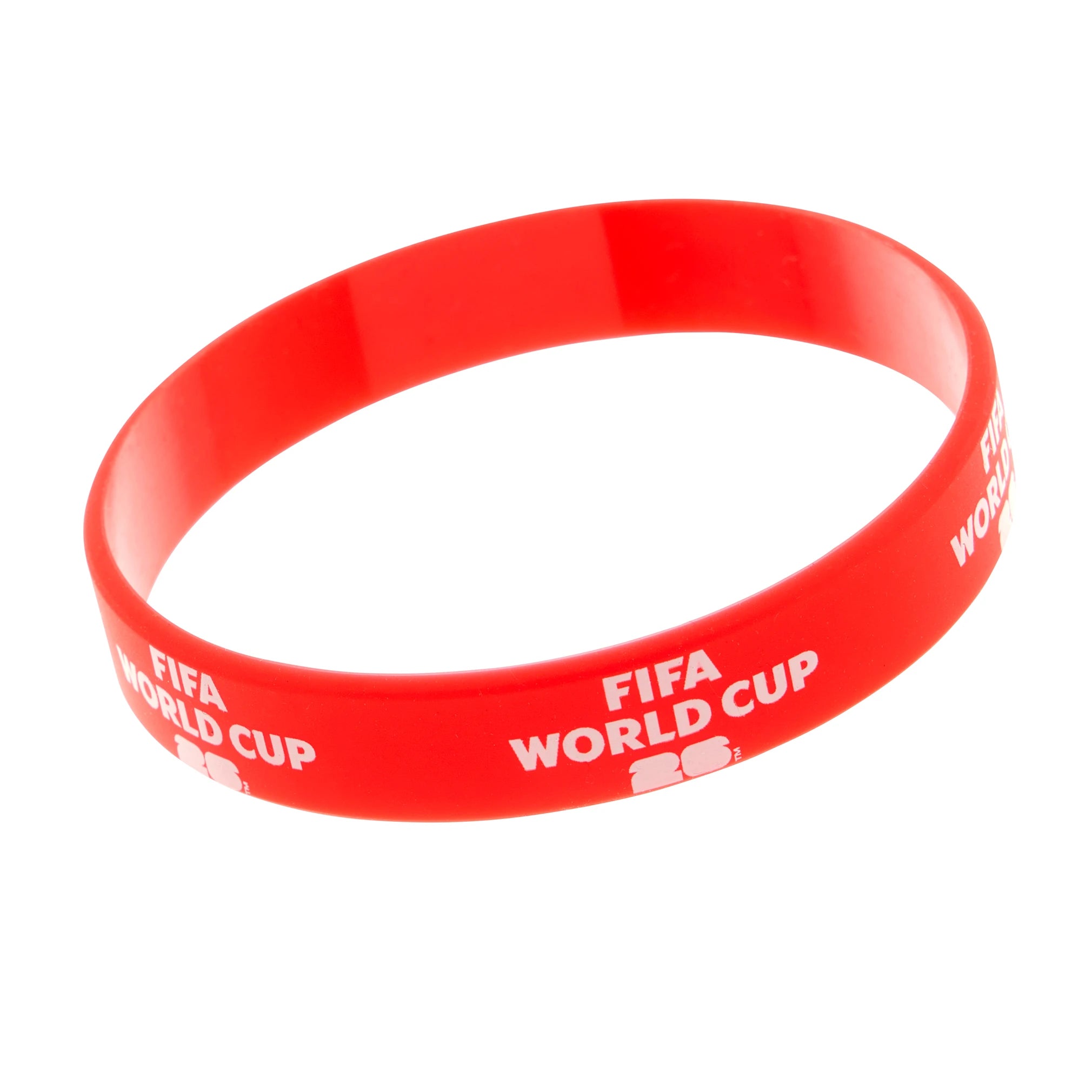 Collection of Red wristband with 'FIFA World Cup' text on a white background in a gallery layout